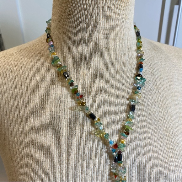 Multicolor Stone Magnetic Necklace - Picture 4 of 12